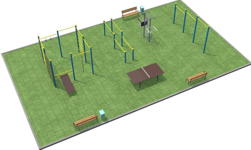 Проект спортплощадки 170 метров в Барнауле в Барнауле