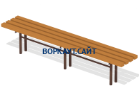 Двухметровая лавочка без спинки 2 м МАФ 1602 в Барнауле