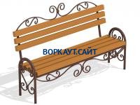 Лавочка кованная МАФ 1606 в Барнауле