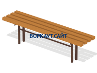 Лавочка без спинки МАФ 1601 в Барнауле