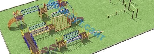 Проект спортплощадки с полосой препятствий в Барнауле