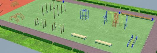 Проект детско-спортивной площадки для школы - детсада в Барнауле
