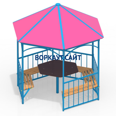 Беседка со столом и лавками МАФ 4121 в Барнауле