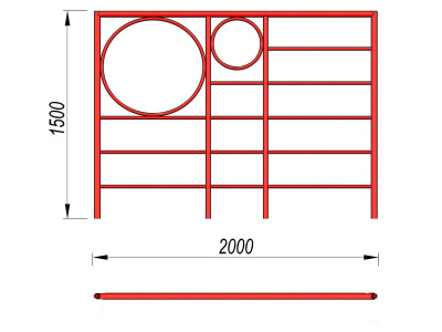 Шведская стенка с кольцами МАФ 3502 в Барнауле