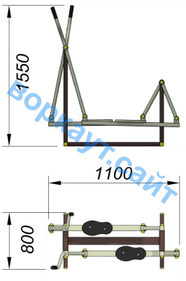 Уличный тренажер "Лыжник" УТ 008 в Барнауле