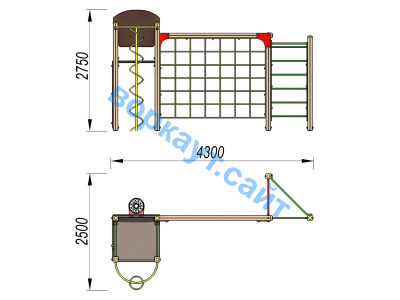 Детский спортивный комплекс Игровой ДСК 3111 в Барнауле