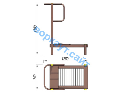 Уличный тренажер Беговая дорожка УТ 009 в Барнауле