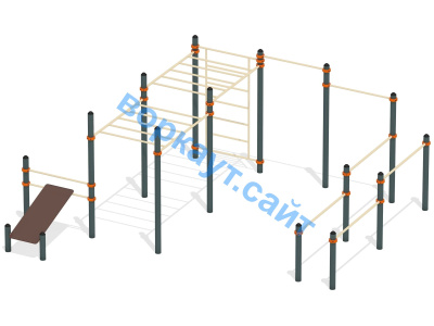 Спортивный комплекс воркаут ВС-50 в Барнауле Спортивный комплекс воркаут ВС-50 в Барнауле