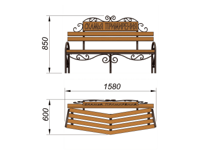 Скамья примирения МАФ 1610 в Барнауле