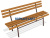 Лавочка со спинкой МАФ 1604 в Барнауле