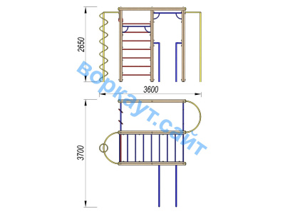 Детский спортивный комплекс Гимнастический ДСК 3107 в Барнауле