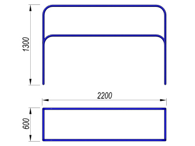 Брусья разновысокие МАФ 3531 в Барнауле