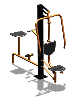 Уличный тренажер "Жим от груди Вело" УТ321 в Барнауле