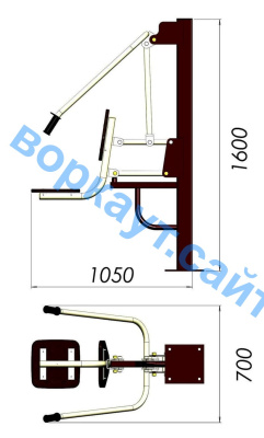 Уличный тренажер "Жим от груди" УТ 002 в Барнауле