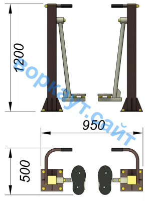 Уличный тренажер "Ходьба в пространстве" УТ 005 в Барнауле