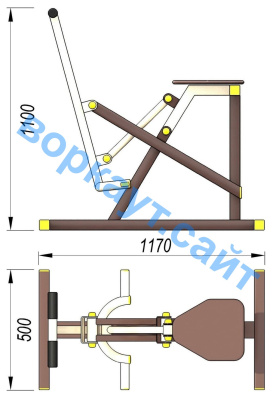 Уличный тренажер "Наездник " УТ 006 в Барнауле