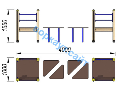 Детский спортивный комплекс Мостик ДСК 3114 в Барнауле