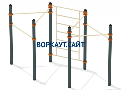 Воркаут турник разноуровневый с шведской стенкой ВС-25 в Барнауле