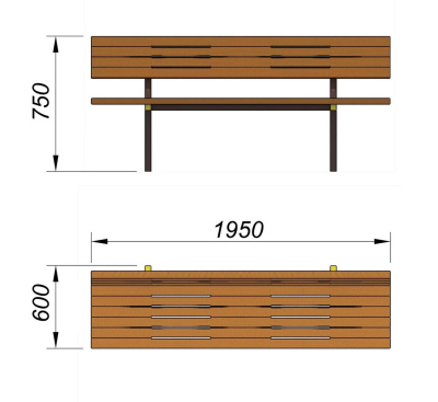 Диван уличный МАФ 1608 в Барнауле