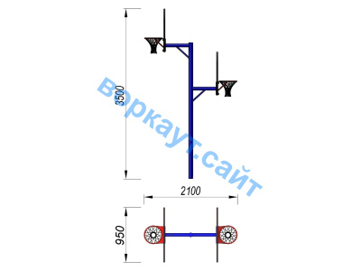 Баскетбольный щит двойной СИО 3511 в Барнауле