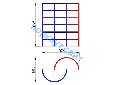 Шведская стенка полукруглая ДСК 3503 в Барнауле